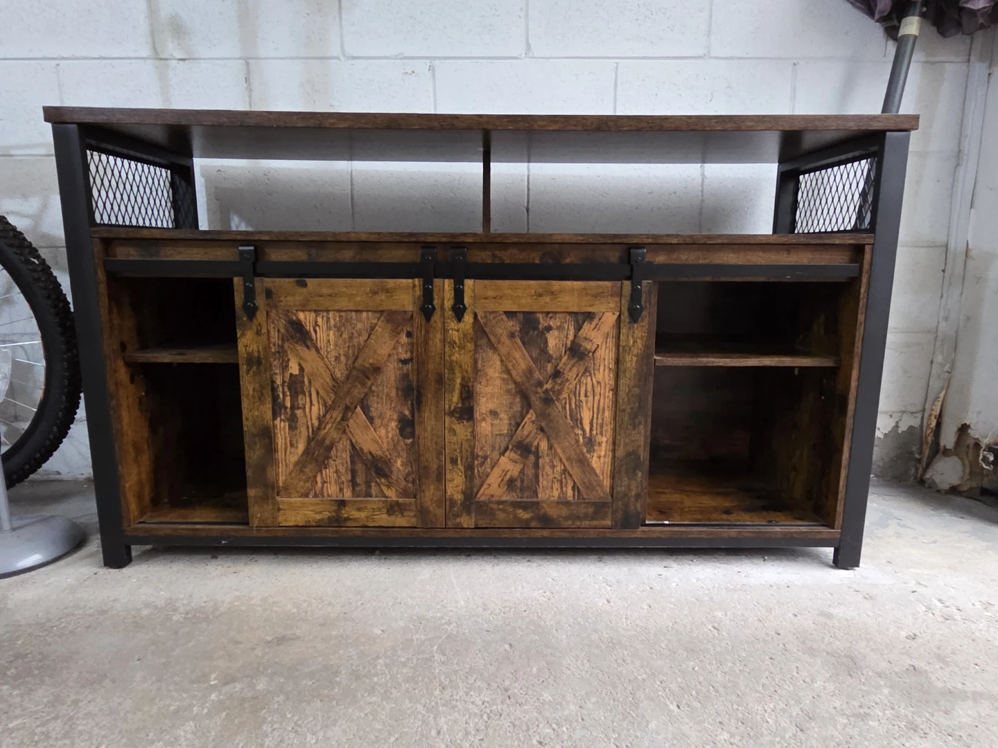 VASAGLE TV Cabinet  with Sliding Barn Doors -For Sale - photo 2