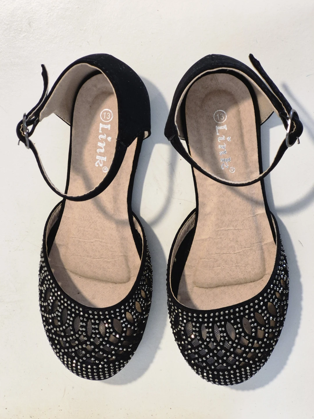 Link Black Sparkly Flats - Size 13