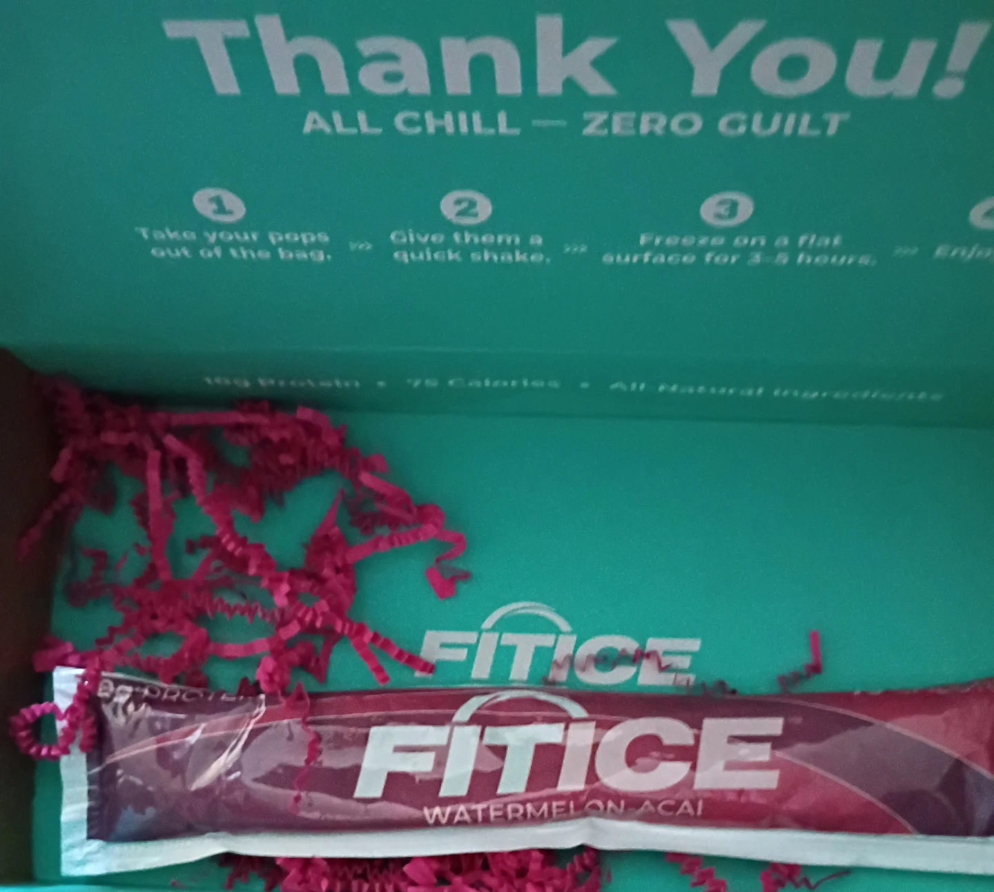 Fit Ice Protein Popsicles - Watermelon Acai - 8 Count - photo 2