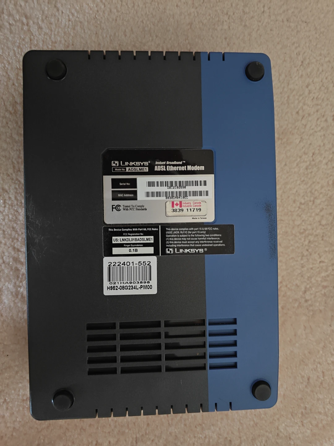 Linksys Instant Broadband ADSL Ethernet Modem - photo 2