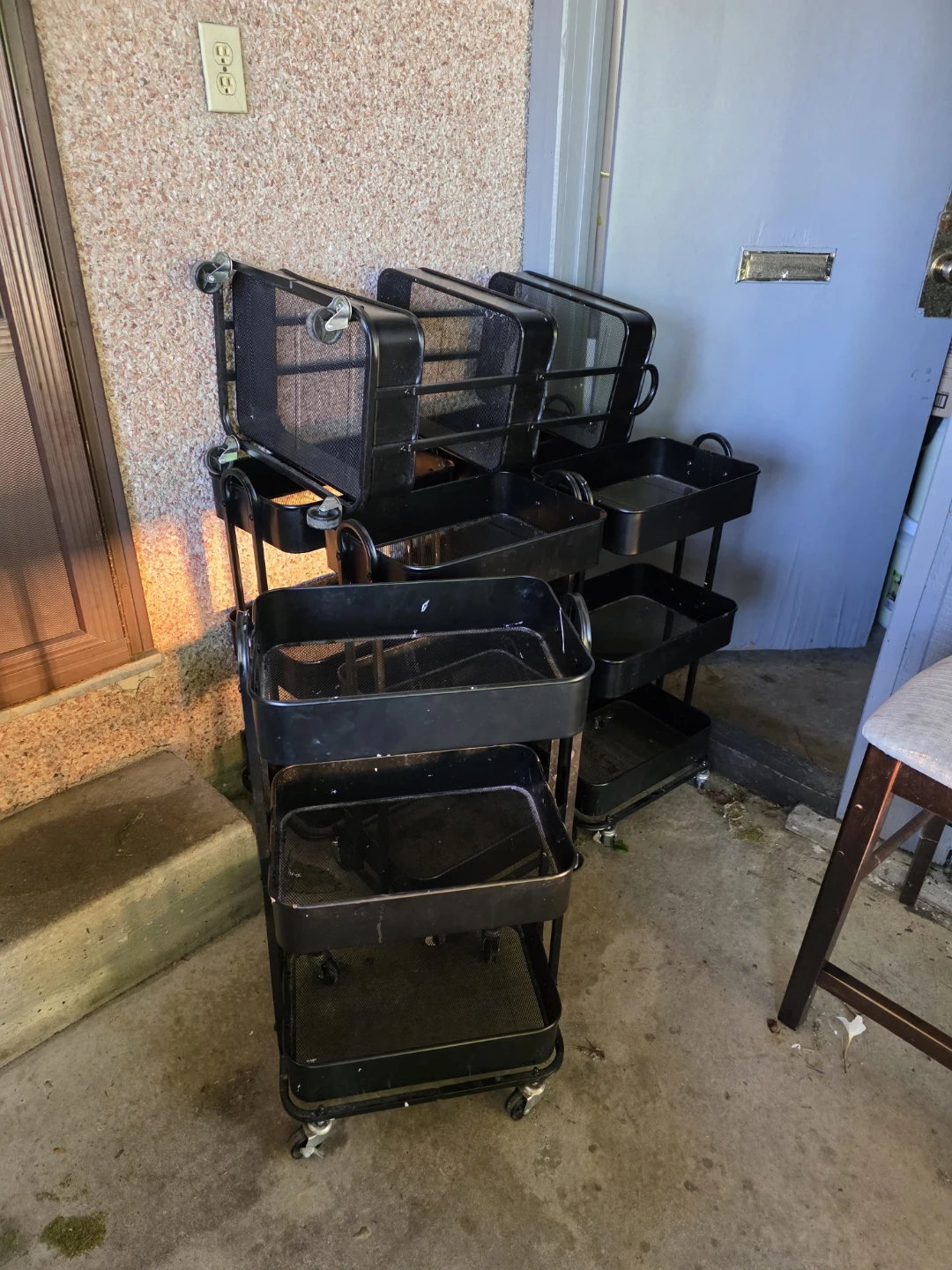 Black 3-Tier Rolling Cart - photo 3