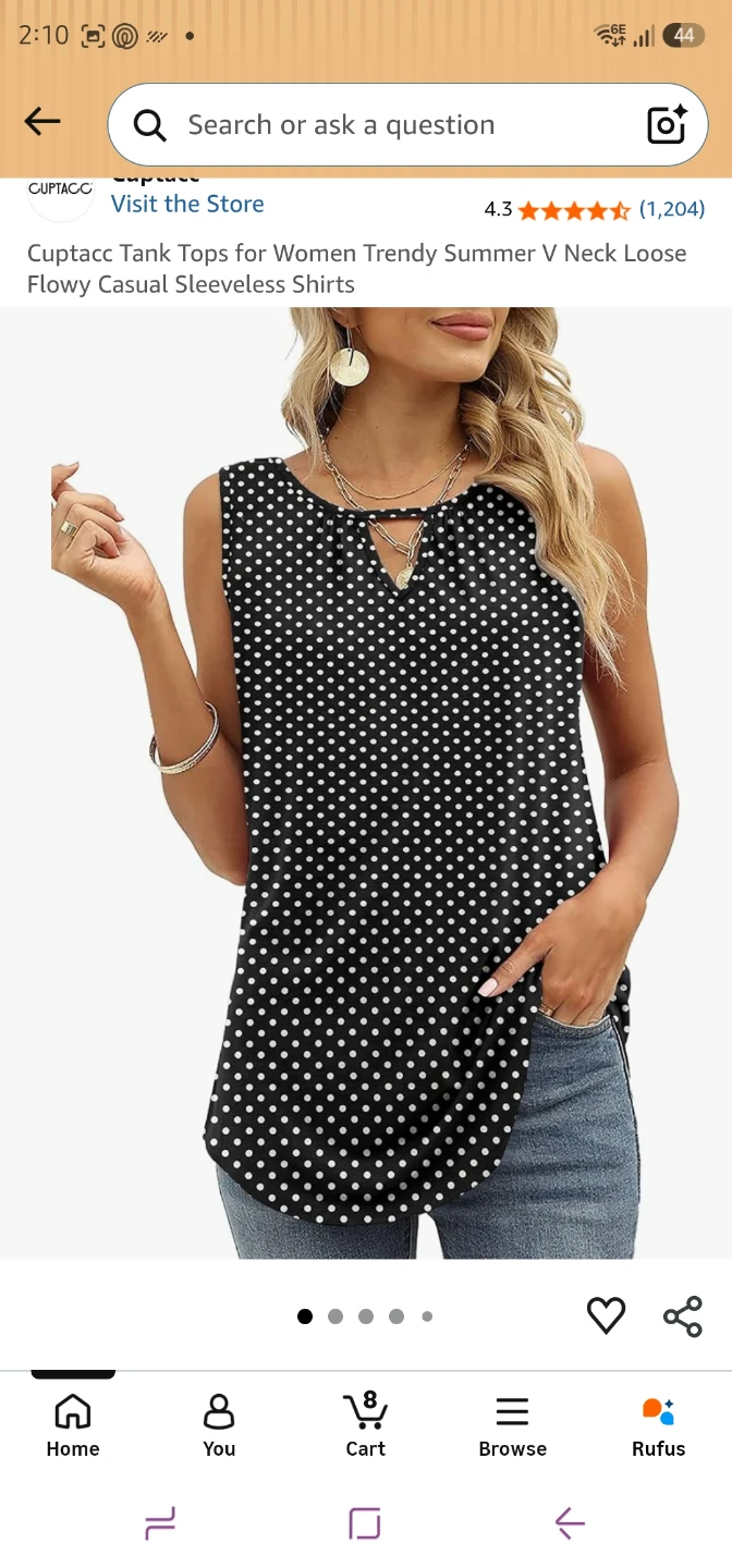 Cuptacc Women's Polka Dot Tank Top - photo 2