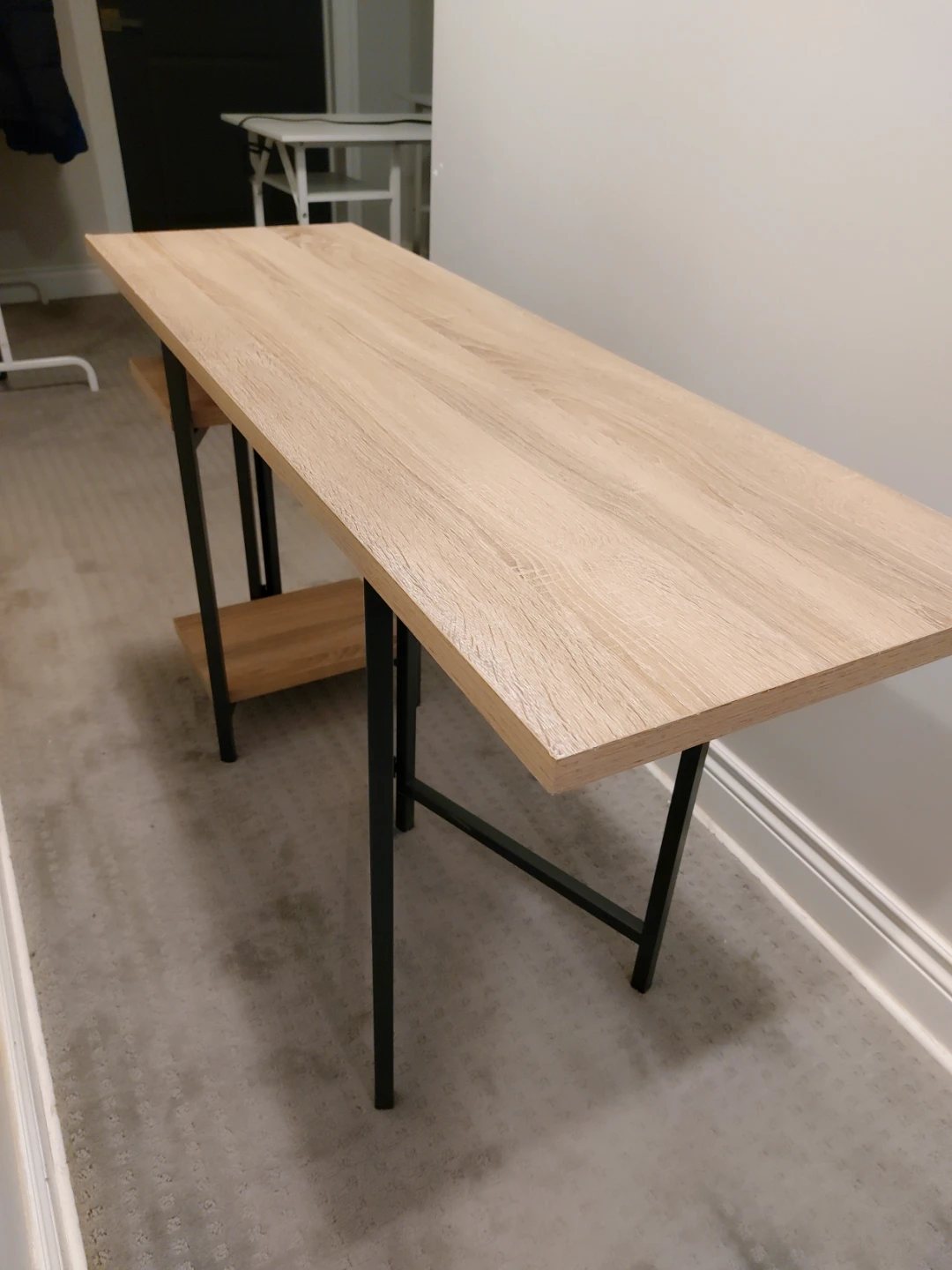 Narrow Console Table with Wood Shelves - photo 2