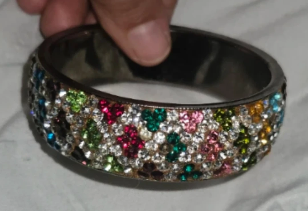Crystal  Multicoloured Bangle Bracelet - photo 3