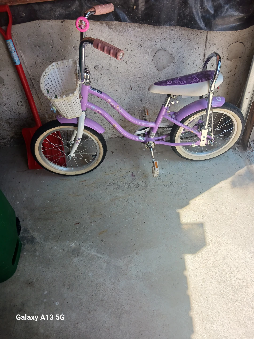 Kids Purple Bicycle with Basket