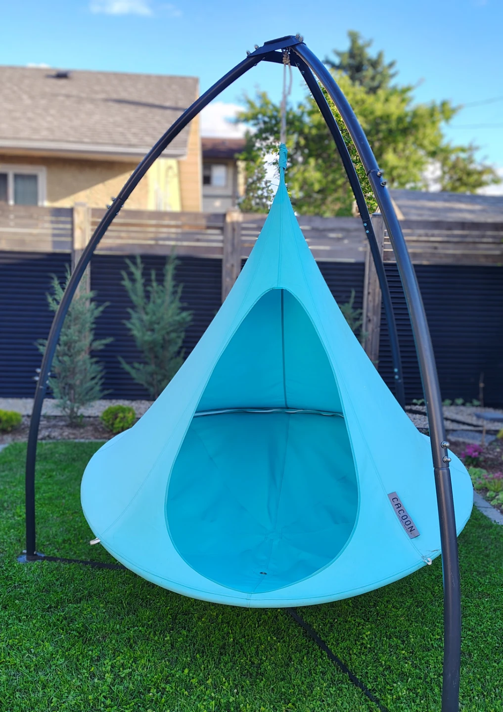 Cacoon® double hammock with stand, cushion