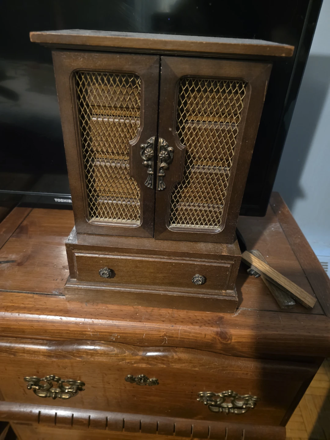 Wooden Jewellery Box with Drawers