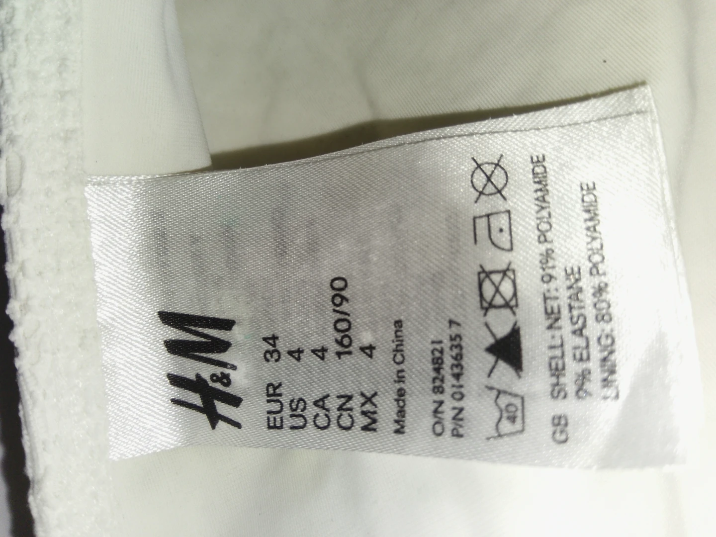 H&M White Lace Bikini Bottoms Size 4 - photo 3