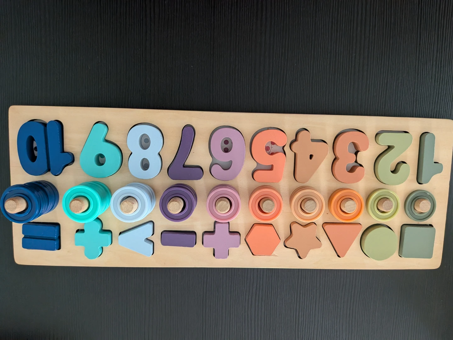 Unicorn puzzle, alphabet and number shapes counting puzzle. - photo 2