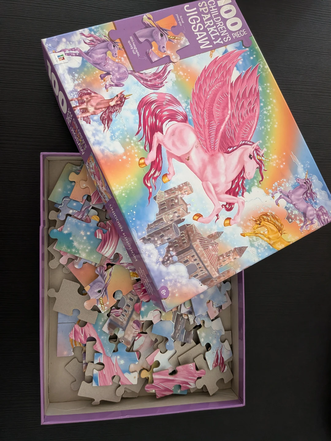 Unicorn puzzle, alphabet and number shapes counting puzzle. - photo 4