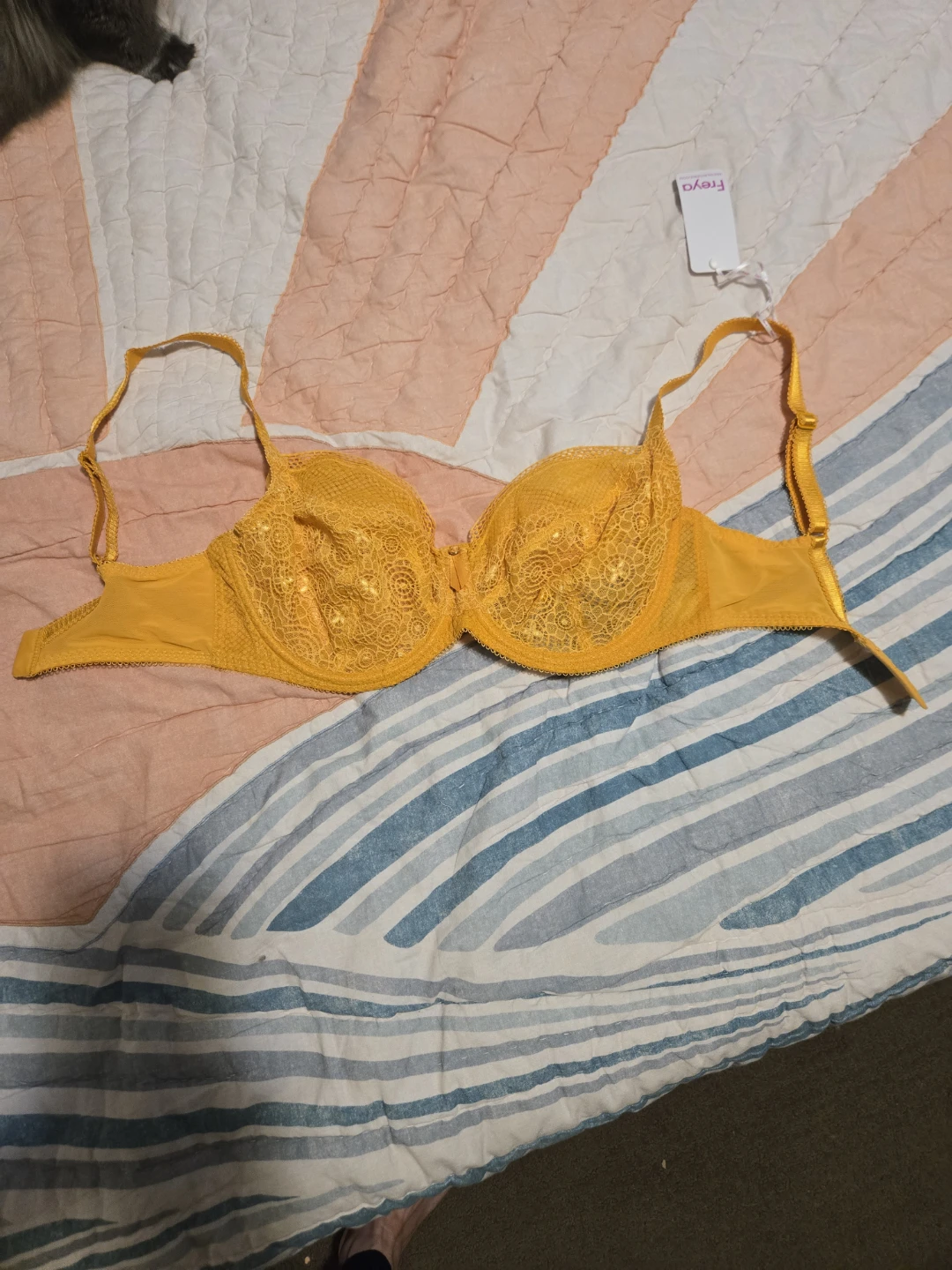 Freya Yellow Lace Bra - 32H - photo 3