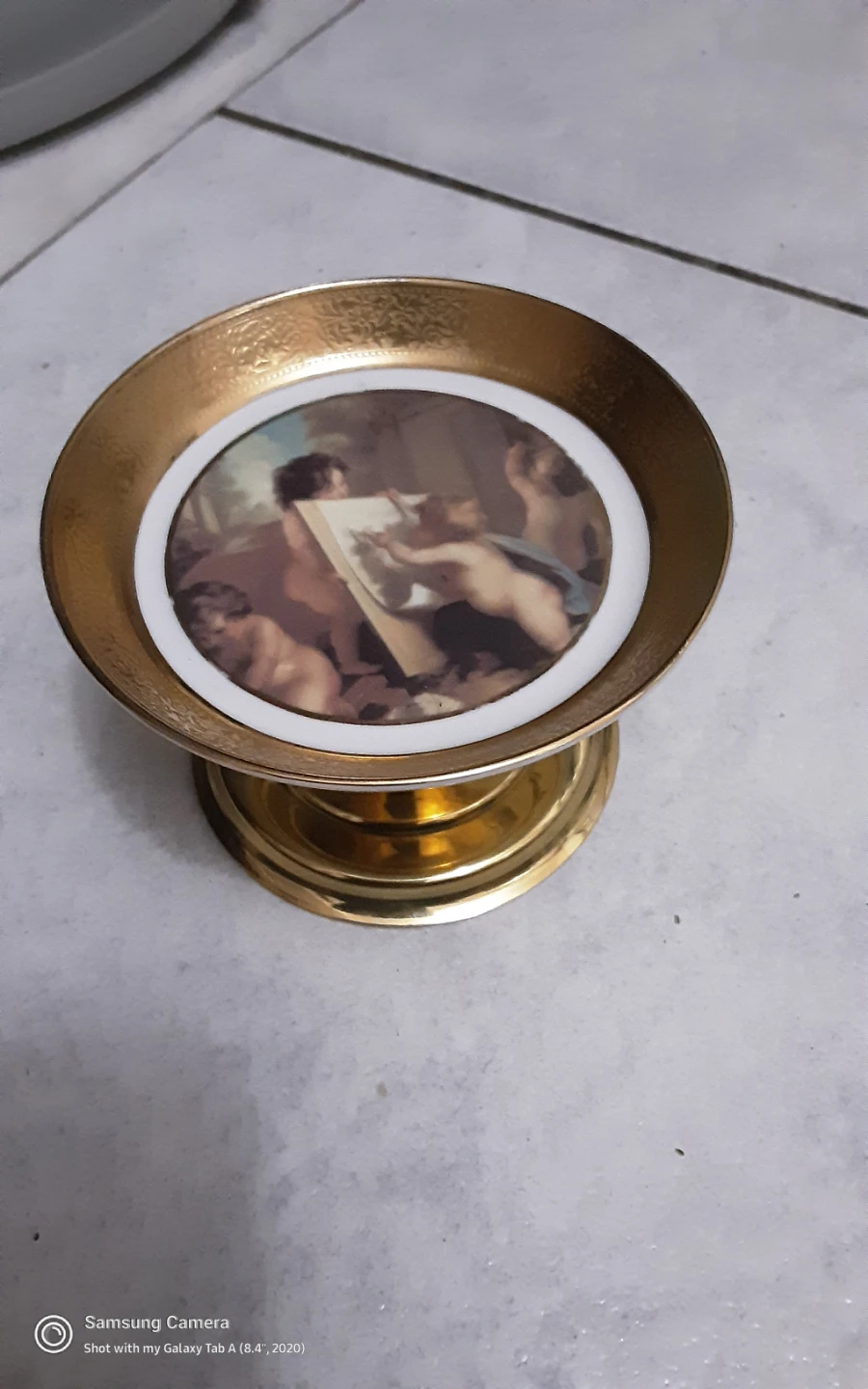 Decorative Cherub Pedestal Dish