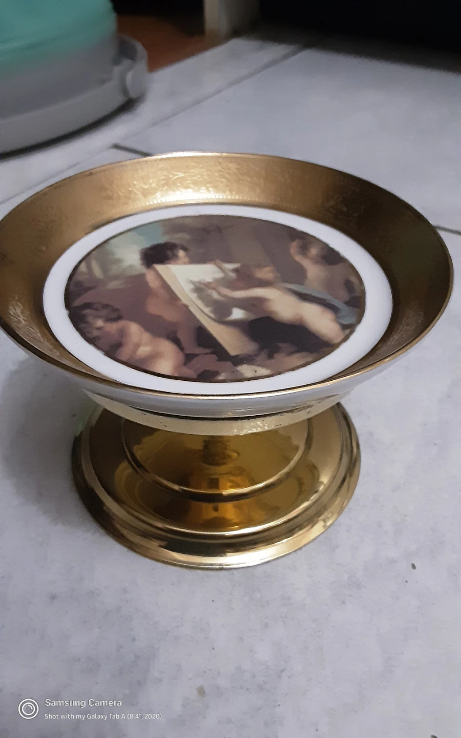 Decorative Cherub Pedestal Dish - photo 3