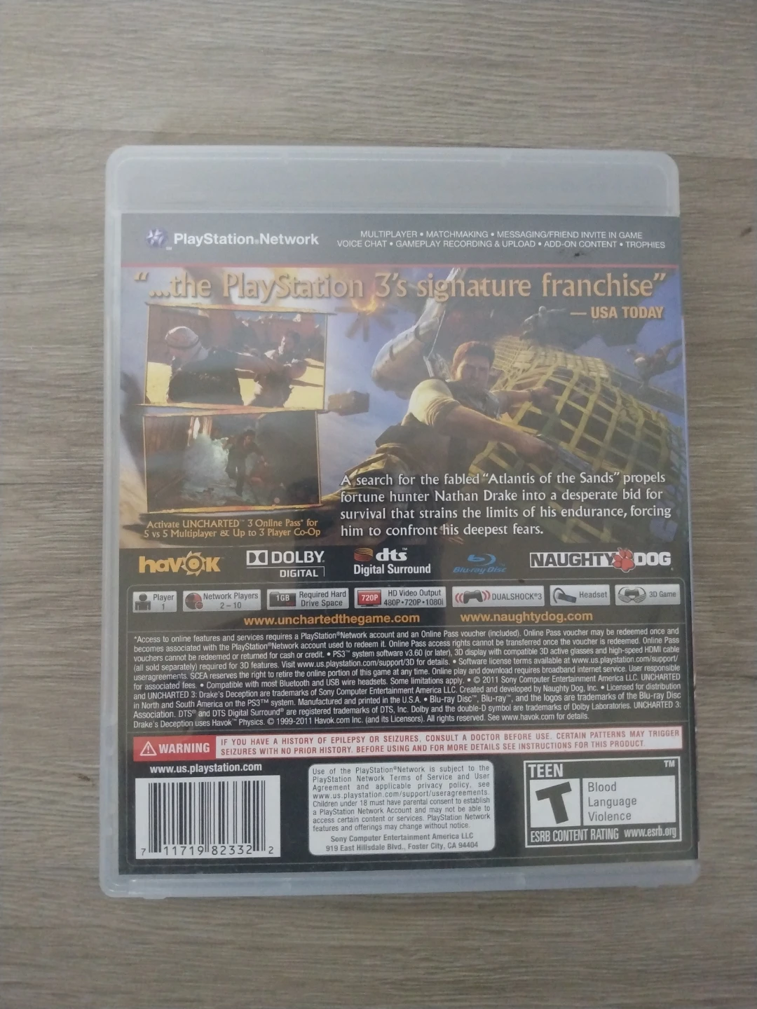 Uncharted 3: Drake's Deception - PS3 Game - photo 3