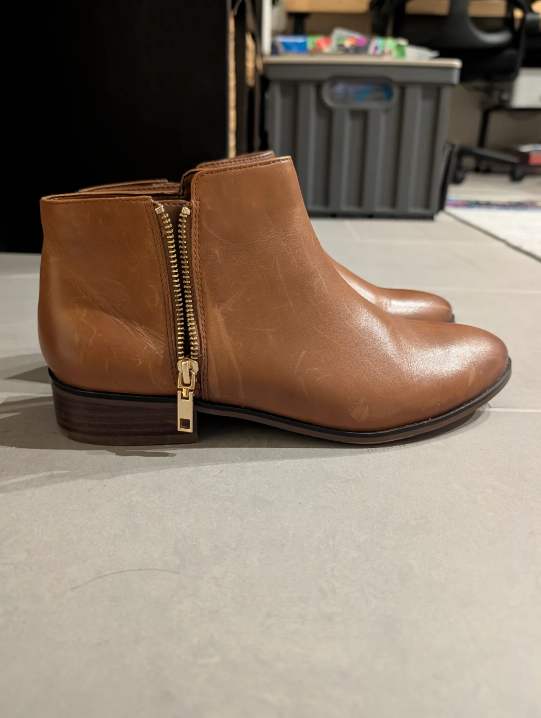 Aldo Brown Leather Ankle Boots