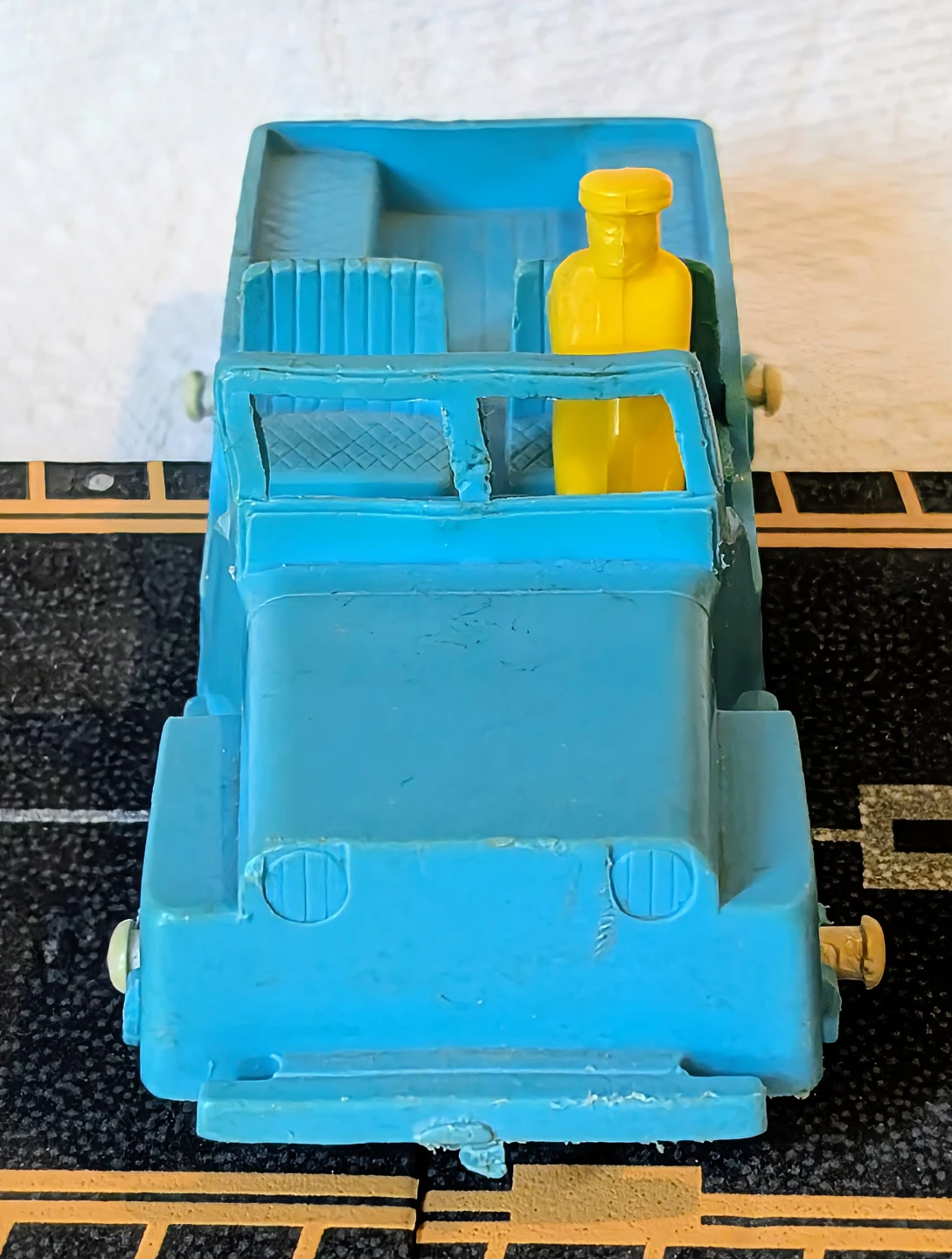 Vintage Blue Toy Jeep with Yellow Driver - Made in Canada - photo 2