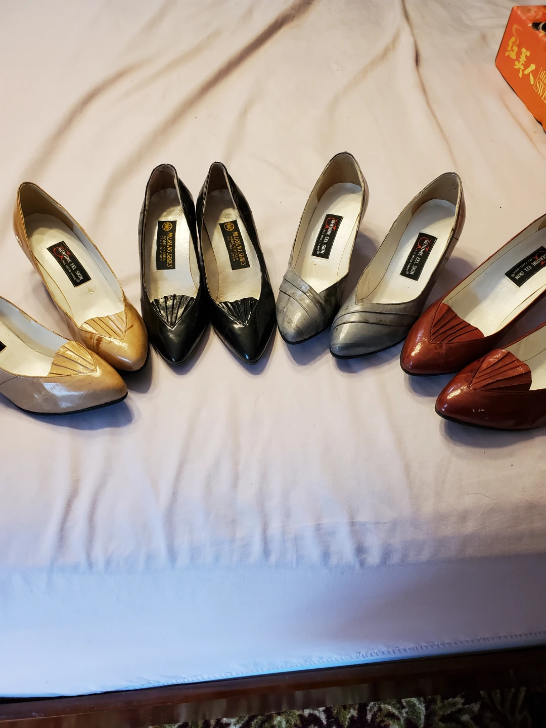 Milrano Shoes Genuine Eel Skin Heels