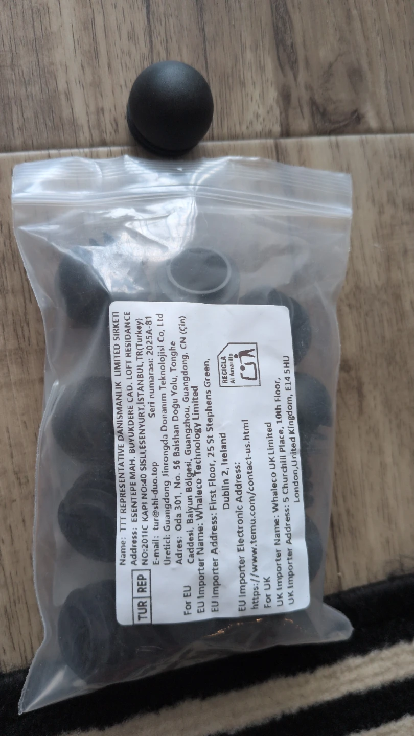 Black Furniture Leg Caps - Pack of Assorted
