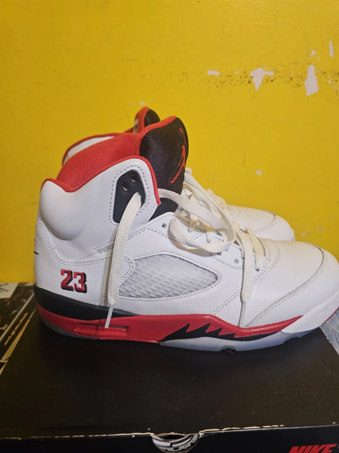 Air Jordan 5 Retro White Red "23" - photo 3