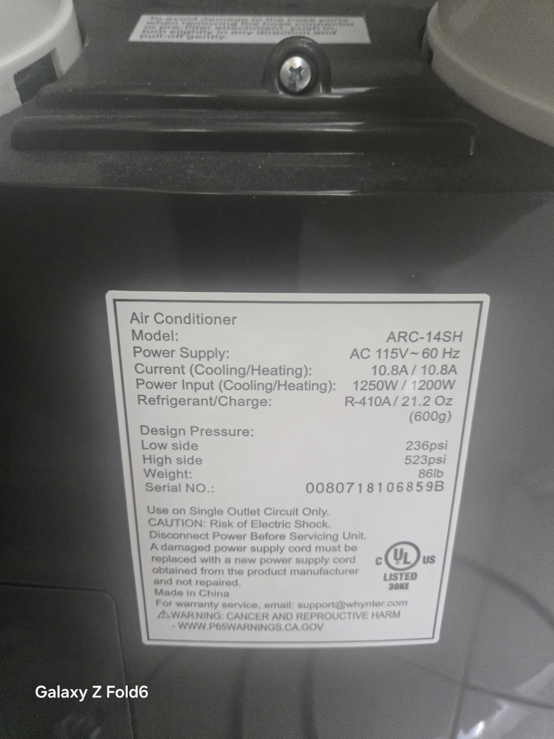 Whynter Portable Air Conditioner ARC-14SH - photo 4