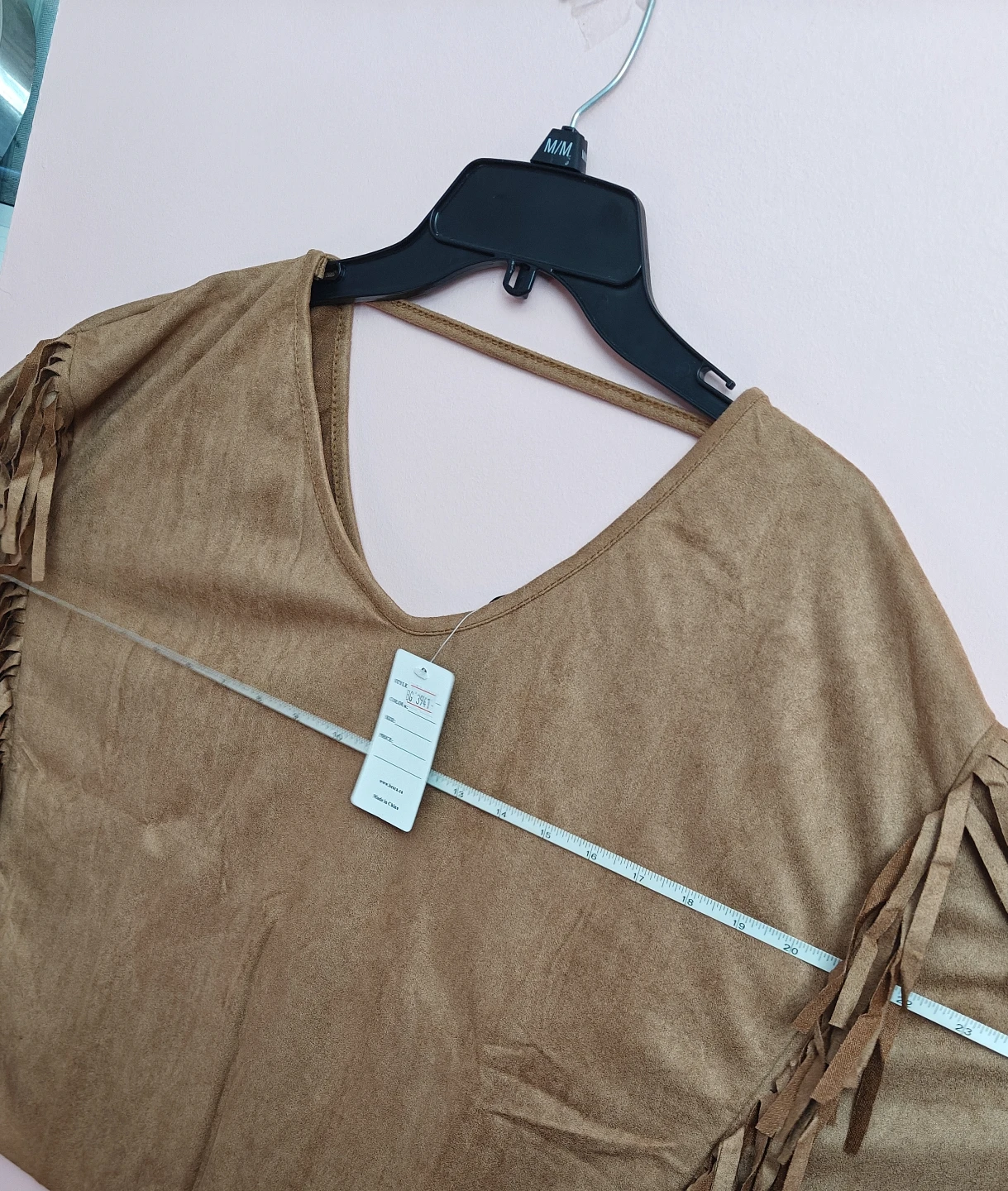 Brown Faux Suede Fringe Top - photo 5