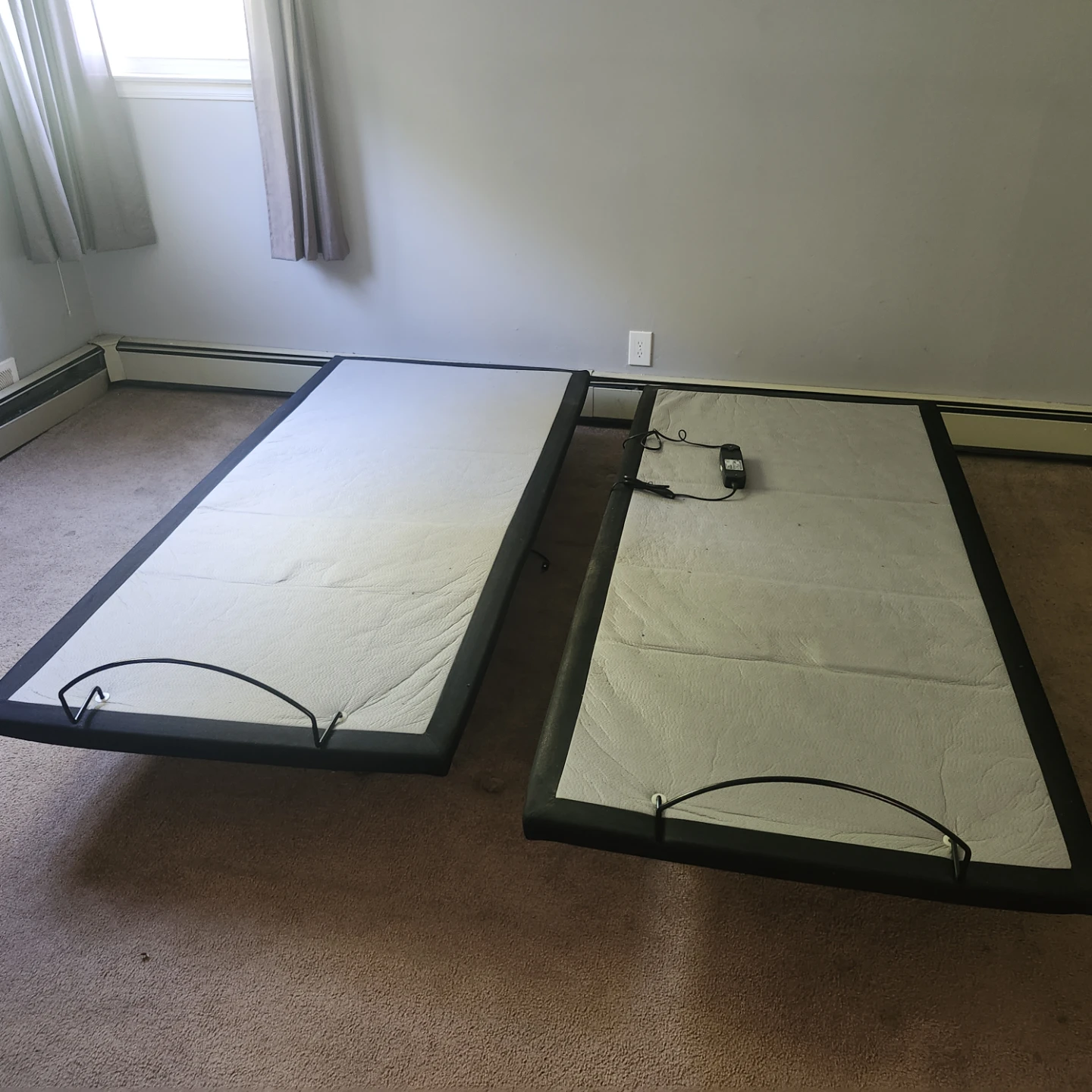 Dual Extra long twin sized adjustable bed frames