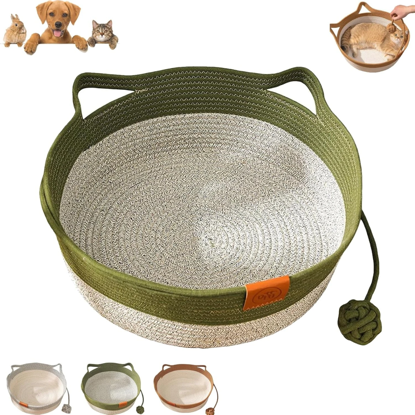 Cat Bed with Toy Tail