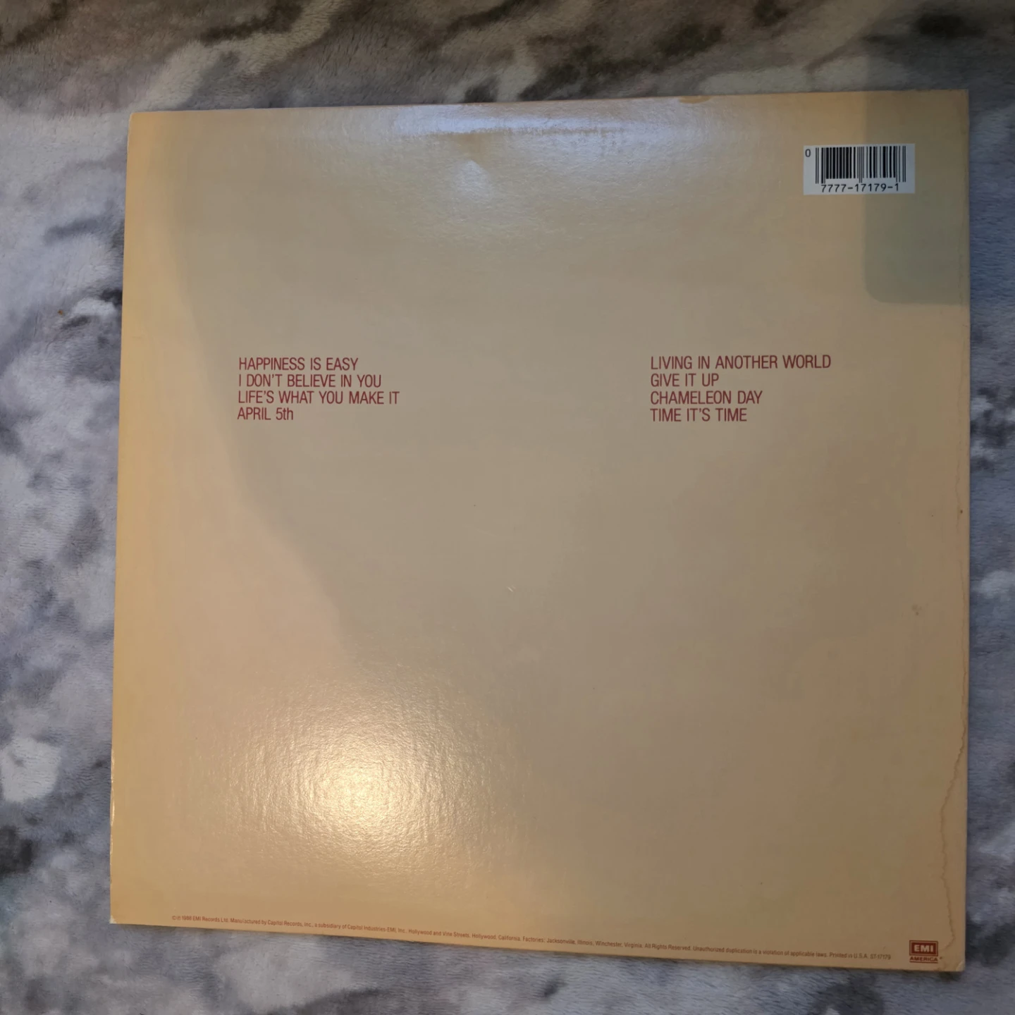 Talk Talk The Colour of Spring Vinyl Record 1986 - photo 2