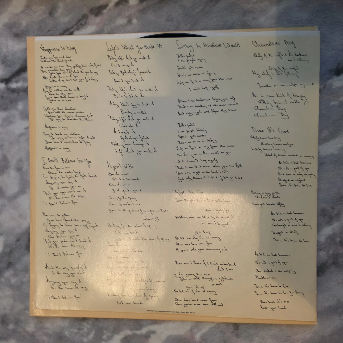 Talk Talk The Colour of Spring Vinyl Record 1986 - photo 3