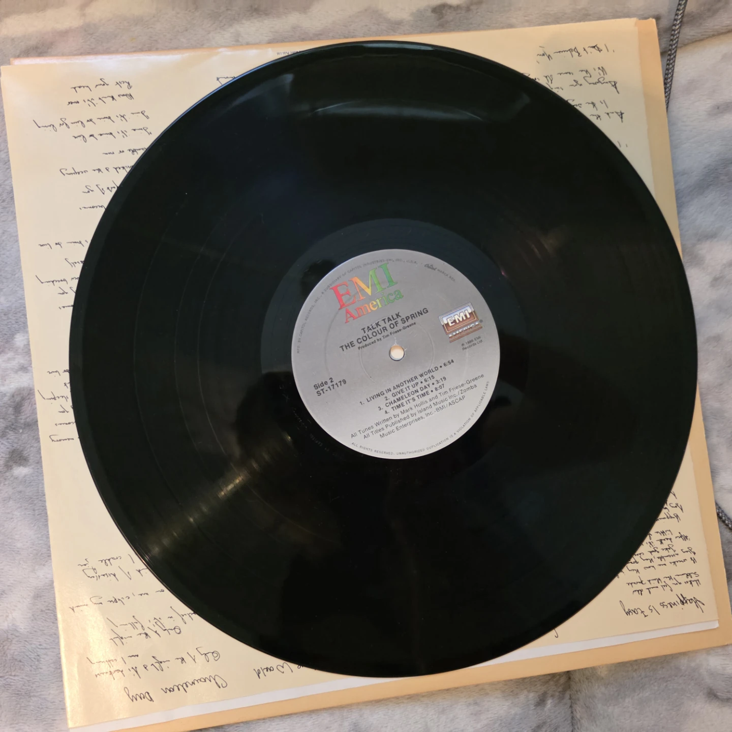 Talk Talk The Colour of Spring Vinyl Record 1986 - photo 5