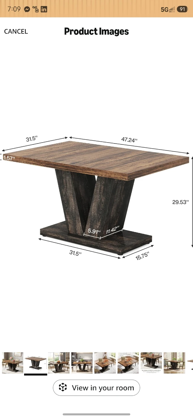 Wood Dining Table - photo 2