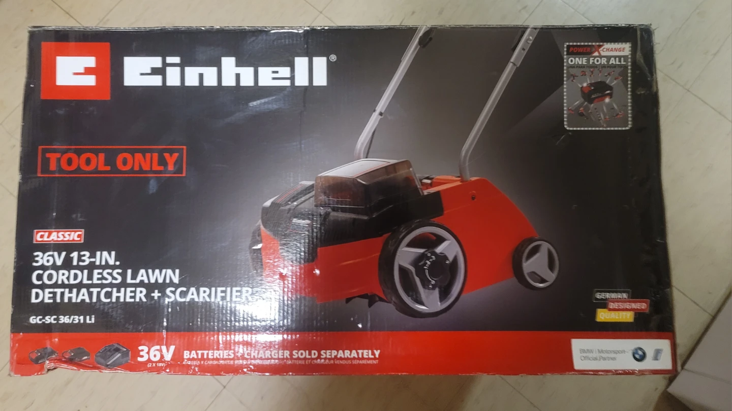 Einhell 36V 13-in. Cordless Lawn scarifier (Tool Only)