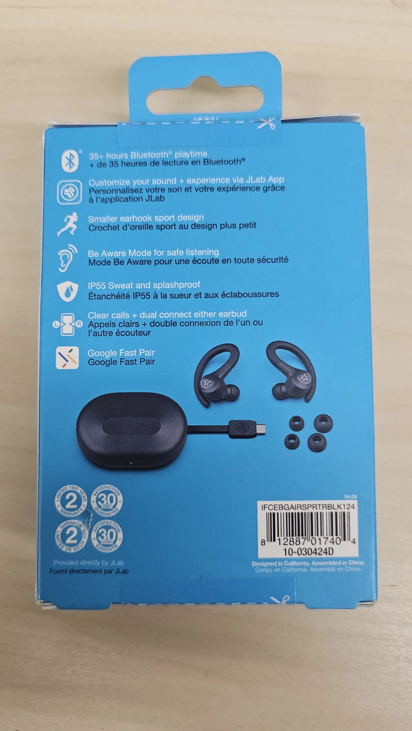 BNIB JLab Go Air Sport True Wireless Earbuds Graphite - photo 2