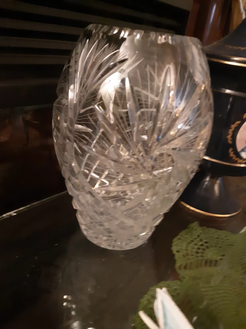 Cut Crystal Glass Vase