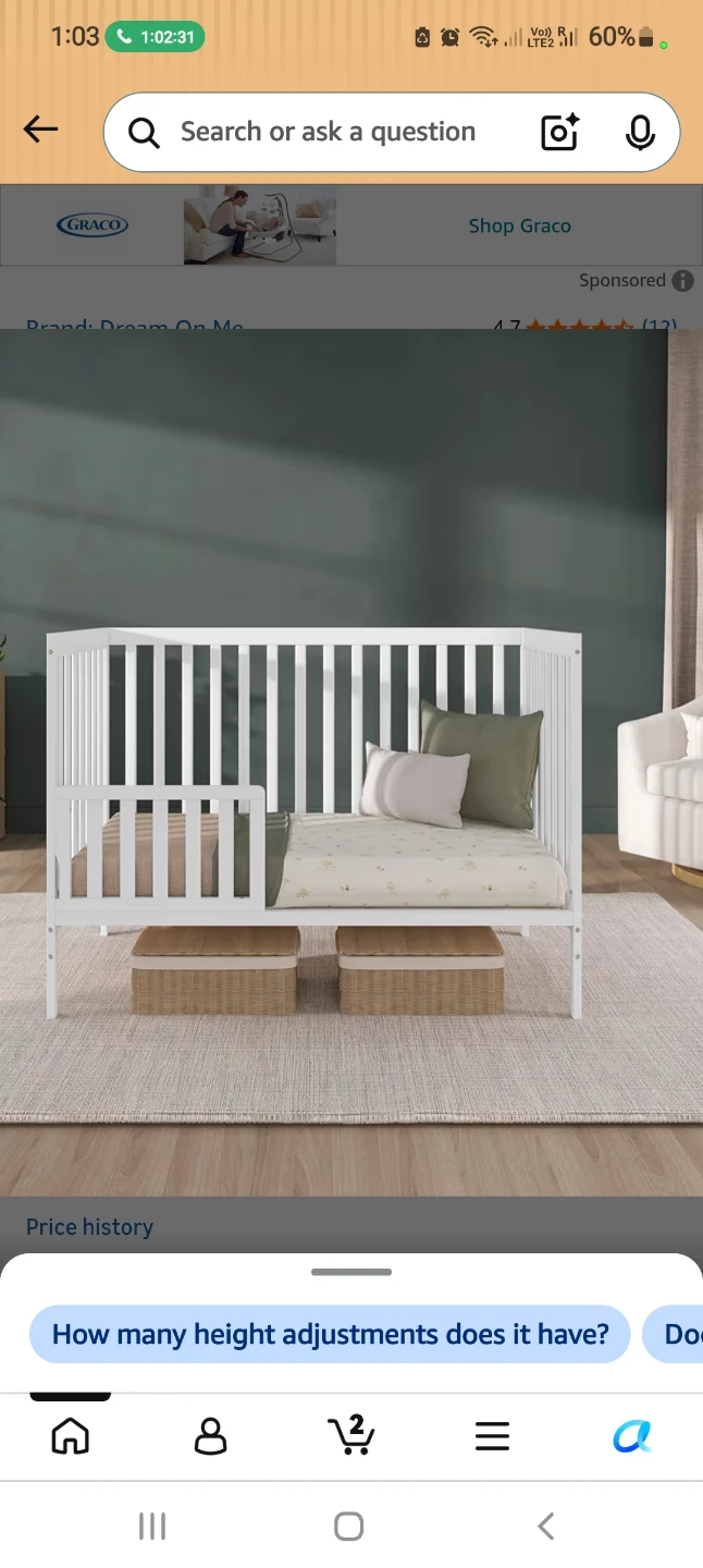 Synergy 5-in-1 Convertible Crib with Dream on me Mattress - photo 3