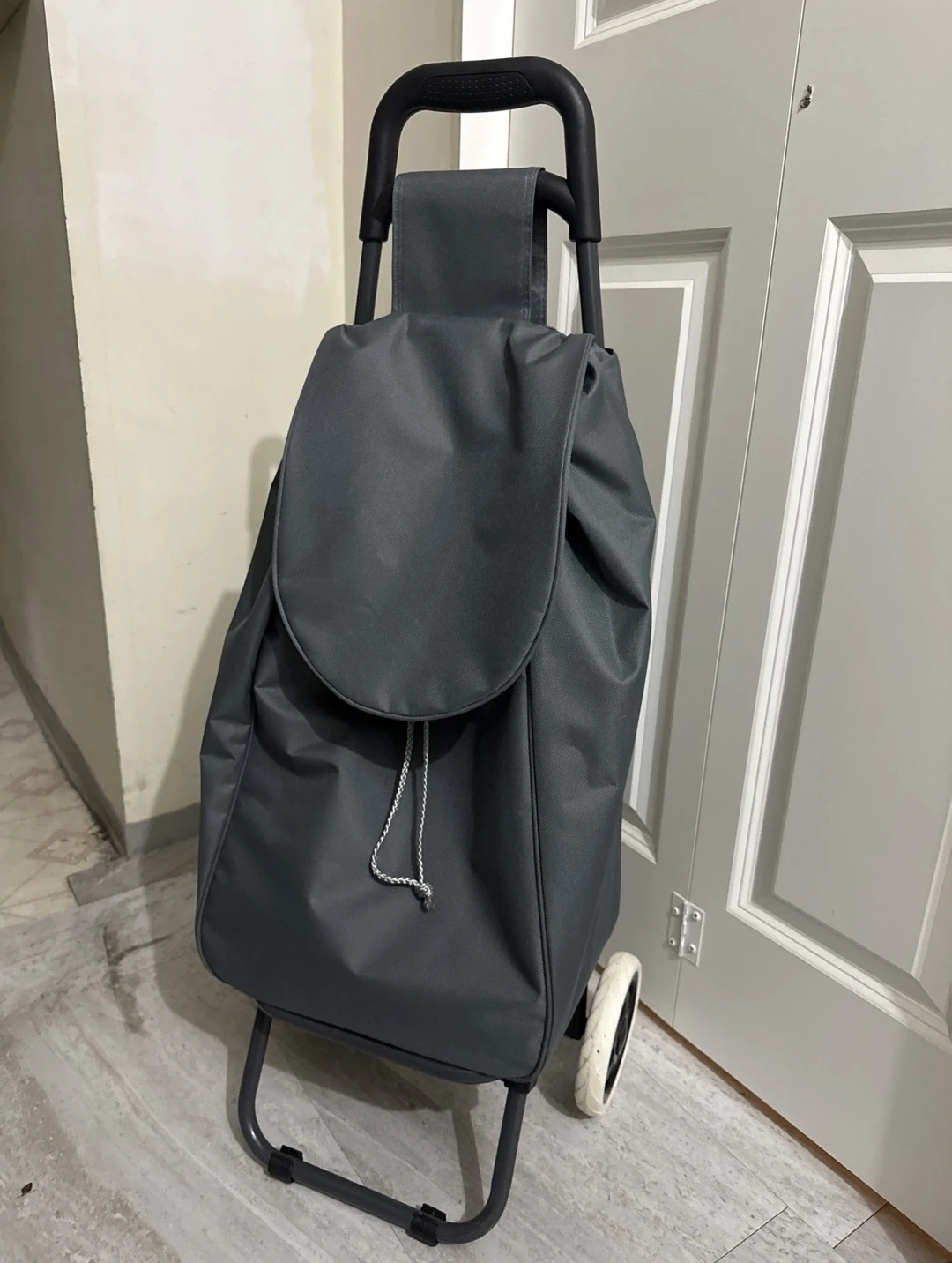 Grey Rolling Shopping Cart Trolley