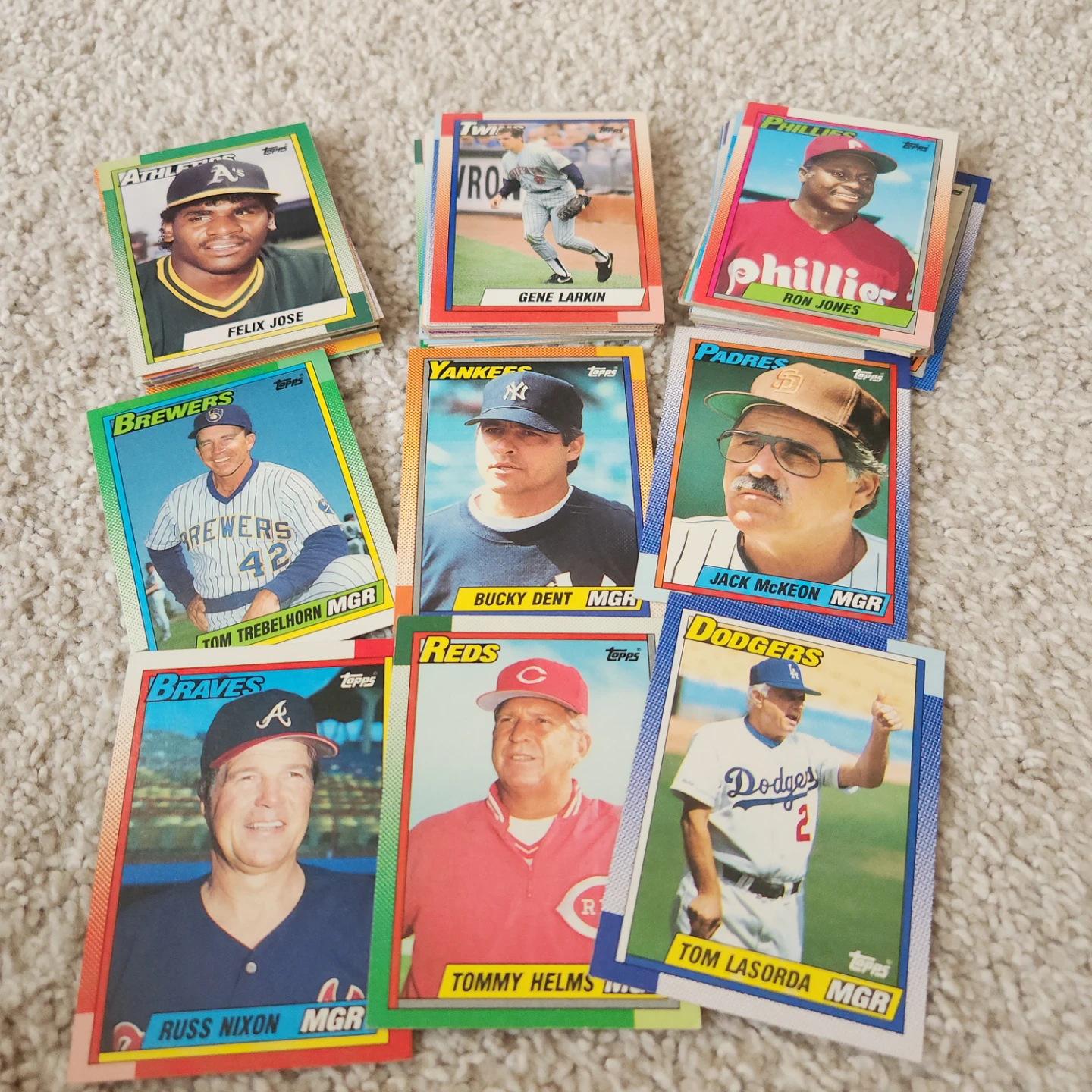 1991 Topps baseball card   Lot of 60 players - photo 3