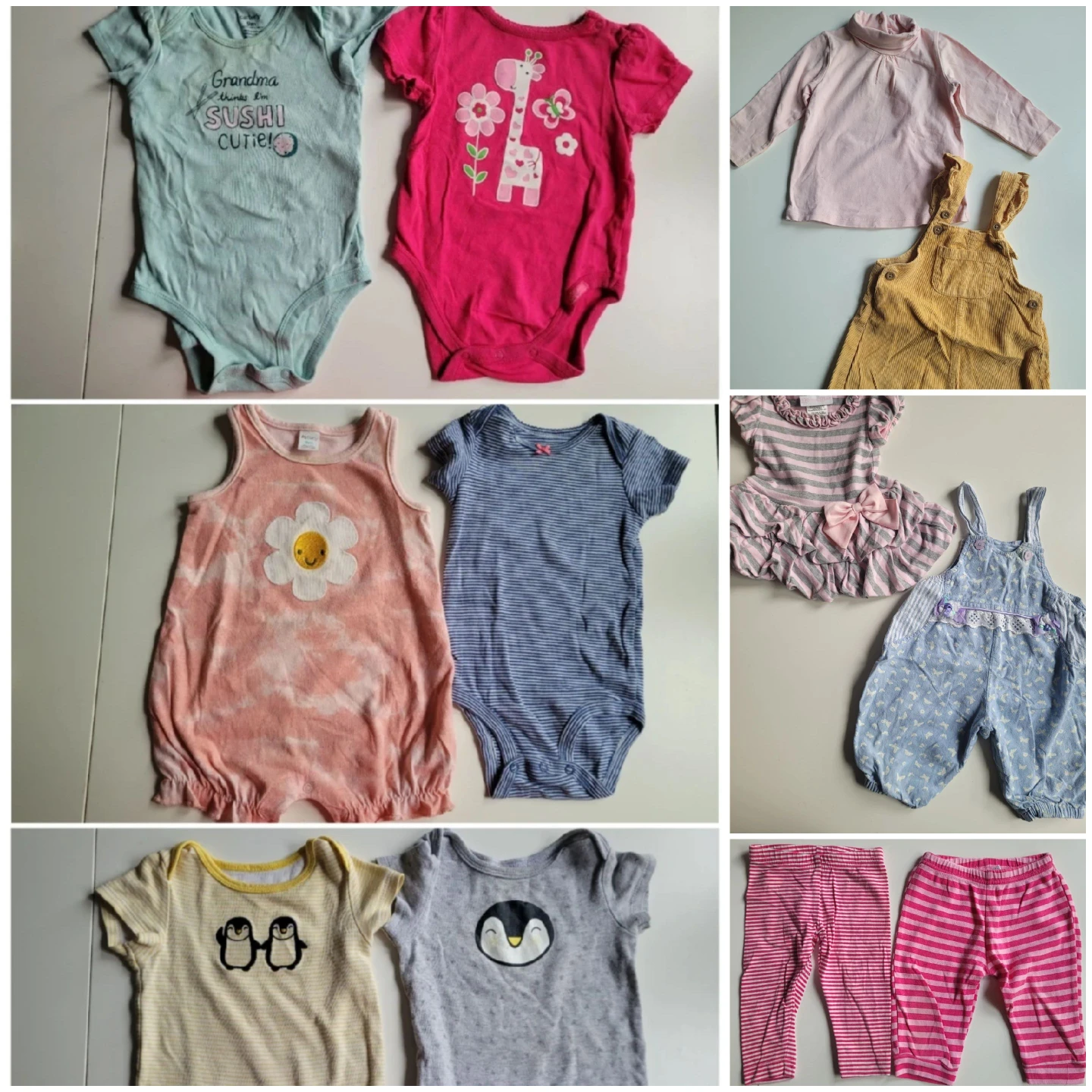 9 months Baby Girl Clothes Lot - Carter's, OshKosh & More