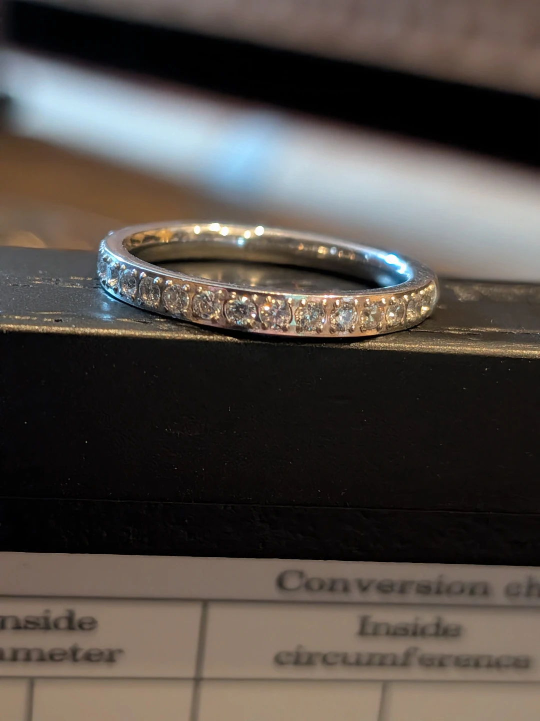 Size 5 Titanium Half Eternity Band with CZ Stones - photo 4