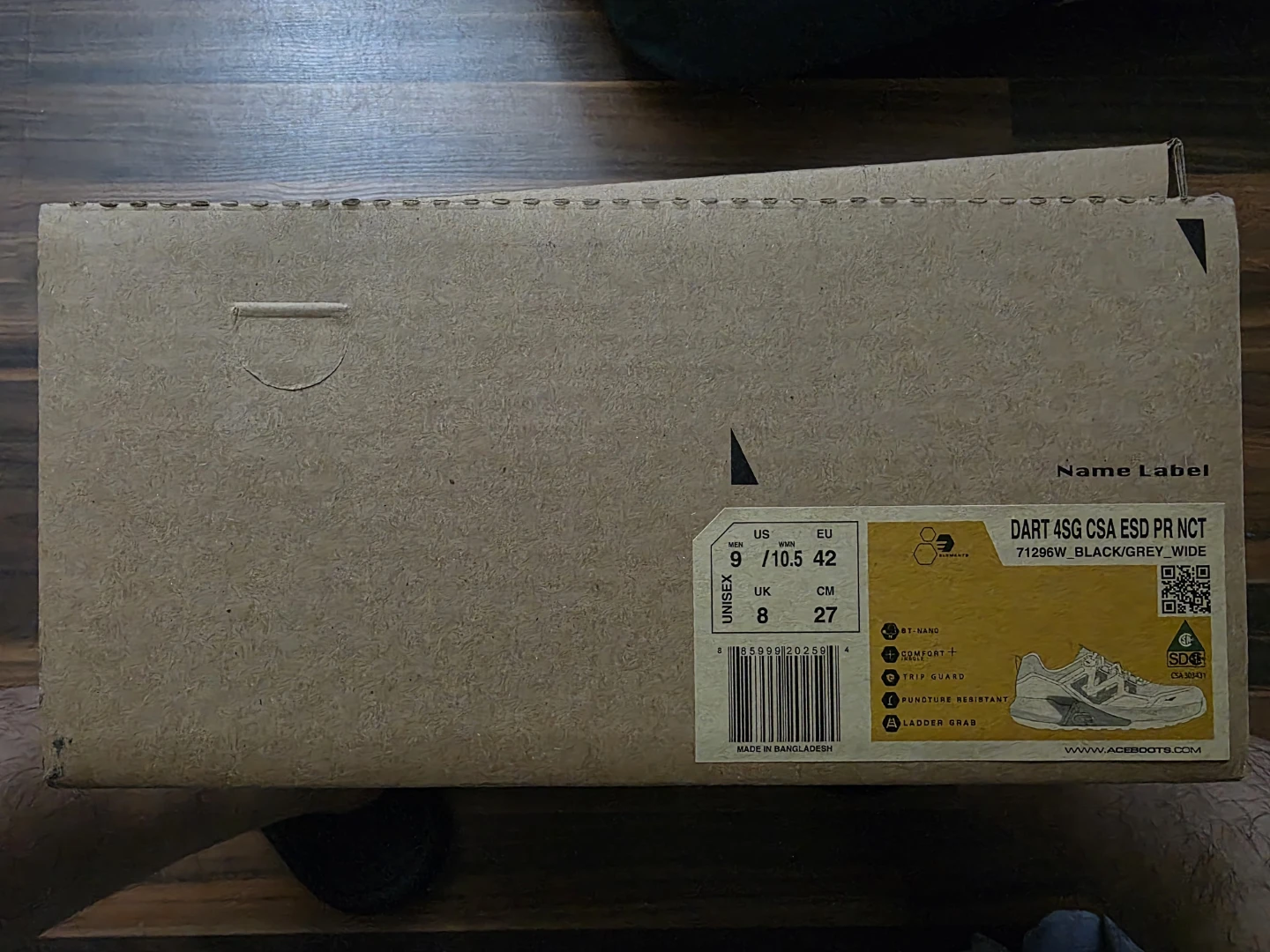 ACE Workboots Dart 4SG CSA ESD PR NCT Black/Grey