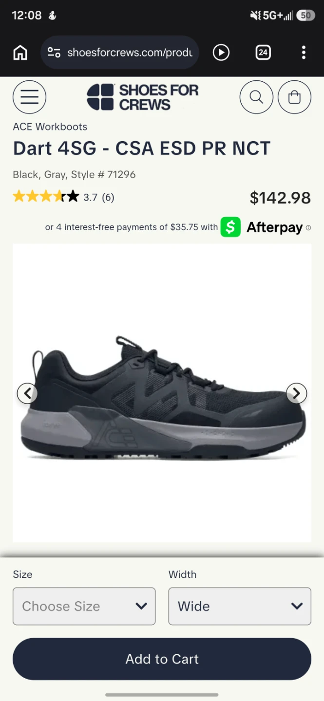 ACE Workboots Dart 4SG CSA ESD PR NCT Black/Grey - photo 3