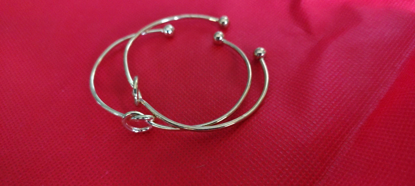 Set of 2 Gold-Tone Knot Bracelets - photo 2