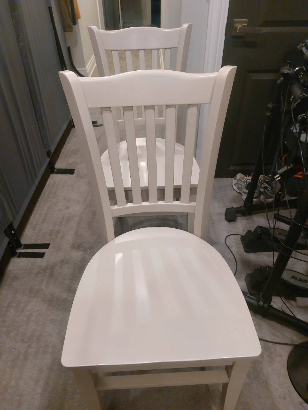 Set of 2 White Dining Chairs - photo 3