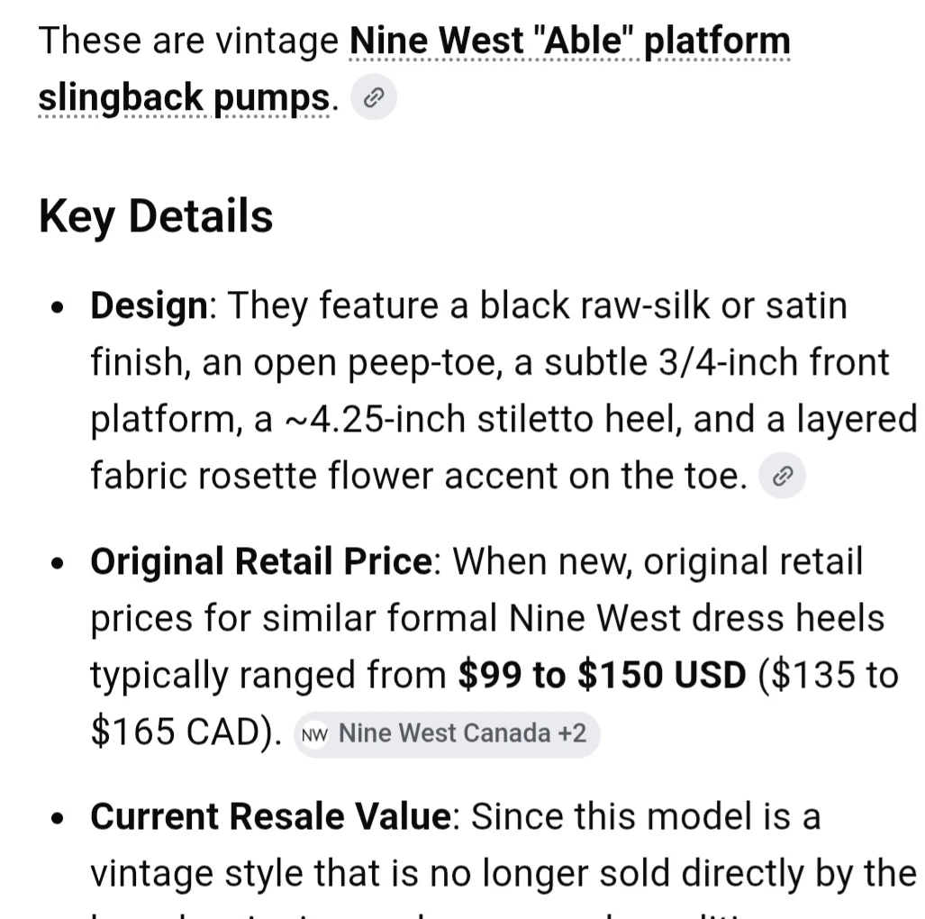 Nine West "Able" Platform Slingback Pumps - Black - photo 5