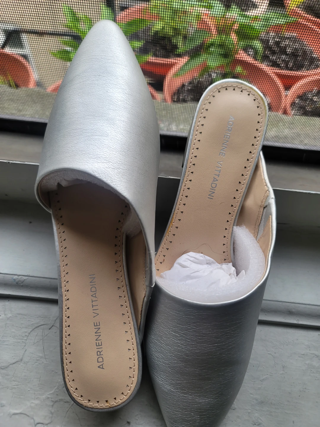 Adrienne Vittadini Silver Pointed Toe Mules - photo 2