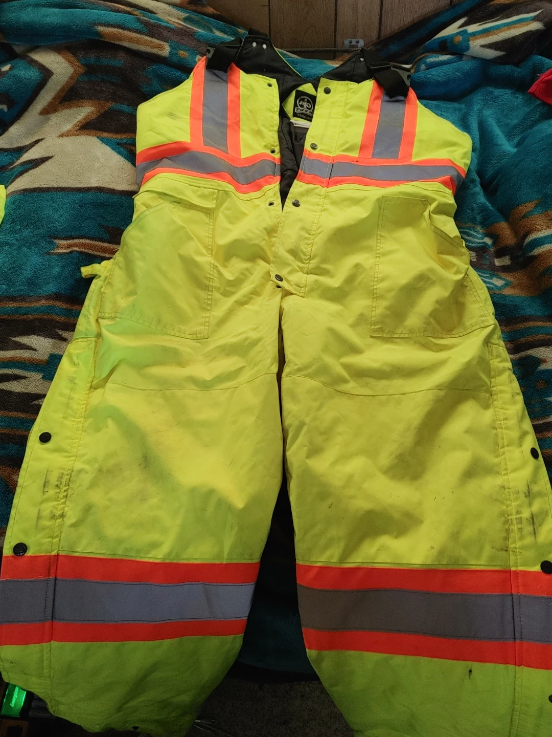 Yellow High-Visibility Safety Jacket and Bib Pants - photo 4