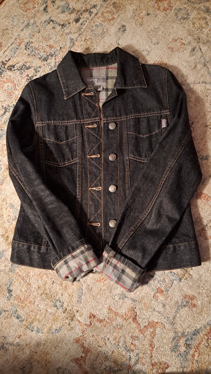 Esprit Denim Jacket with Plaid Lining - photo 2