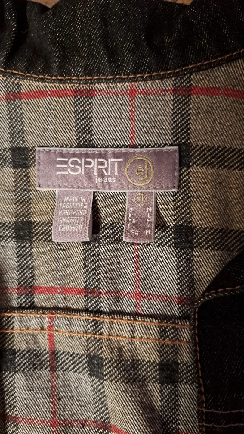 Esprit Denim Jacket with Plaid Lining - photo 4