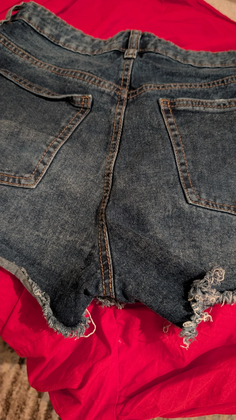 High rise  Denim Shorts Distressed - photo 4