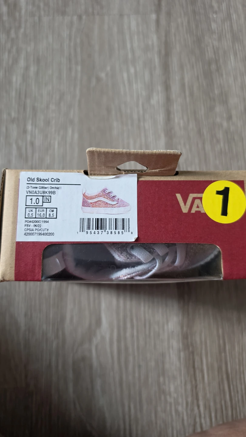 Vans Old Skool Crib Glitter Shoes Size 1.0 Infant - photo 2